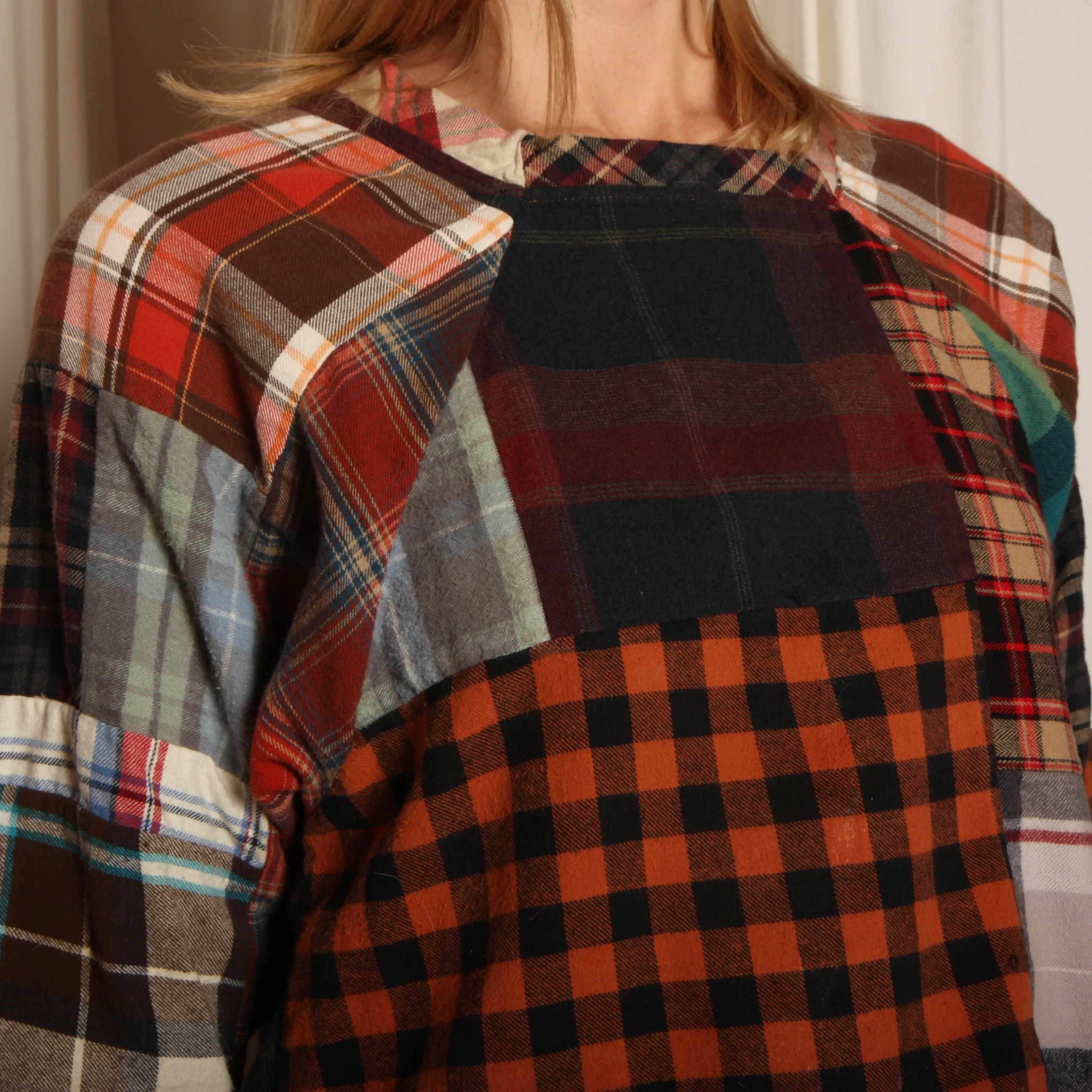 Vintage Handmade Patchwork Flannel Crop Top