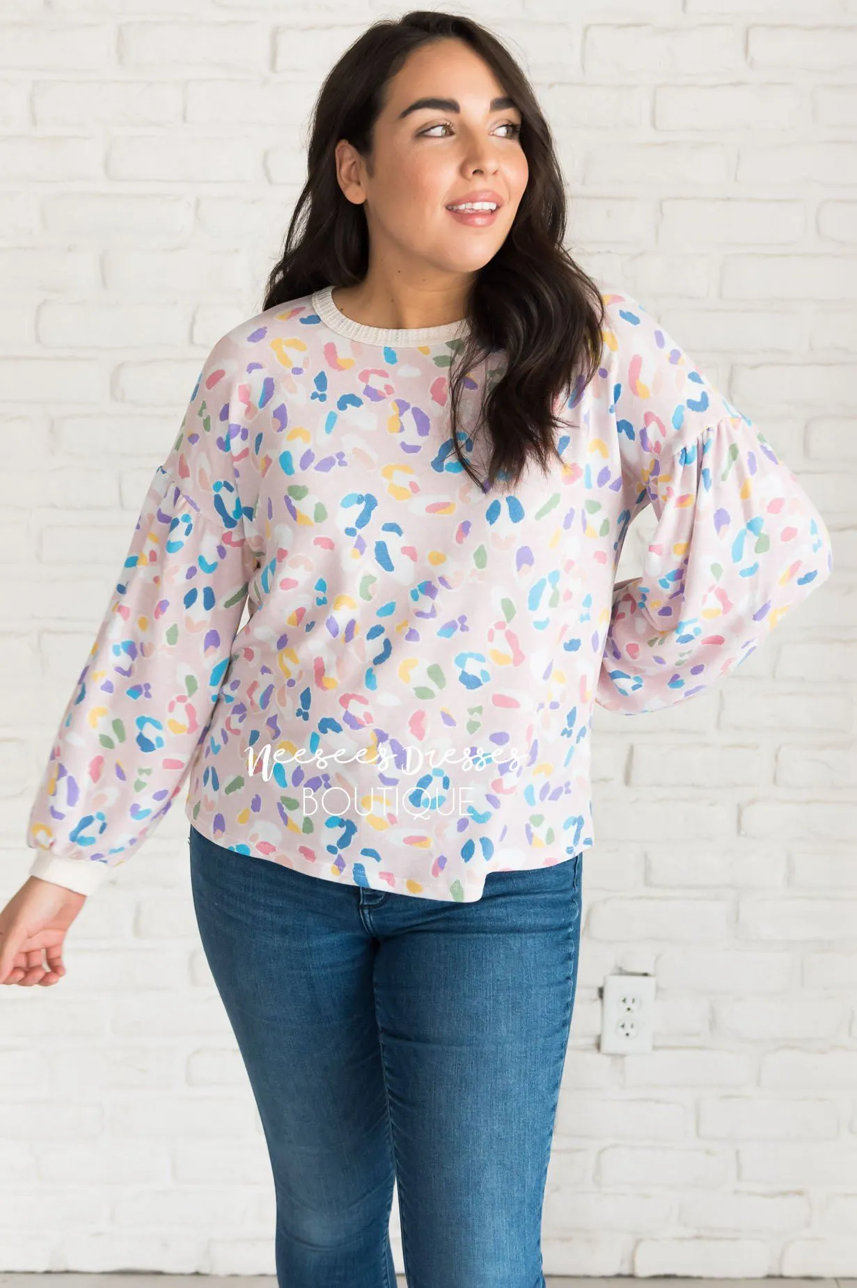 Wild One Modest Bubble Sleeve Top