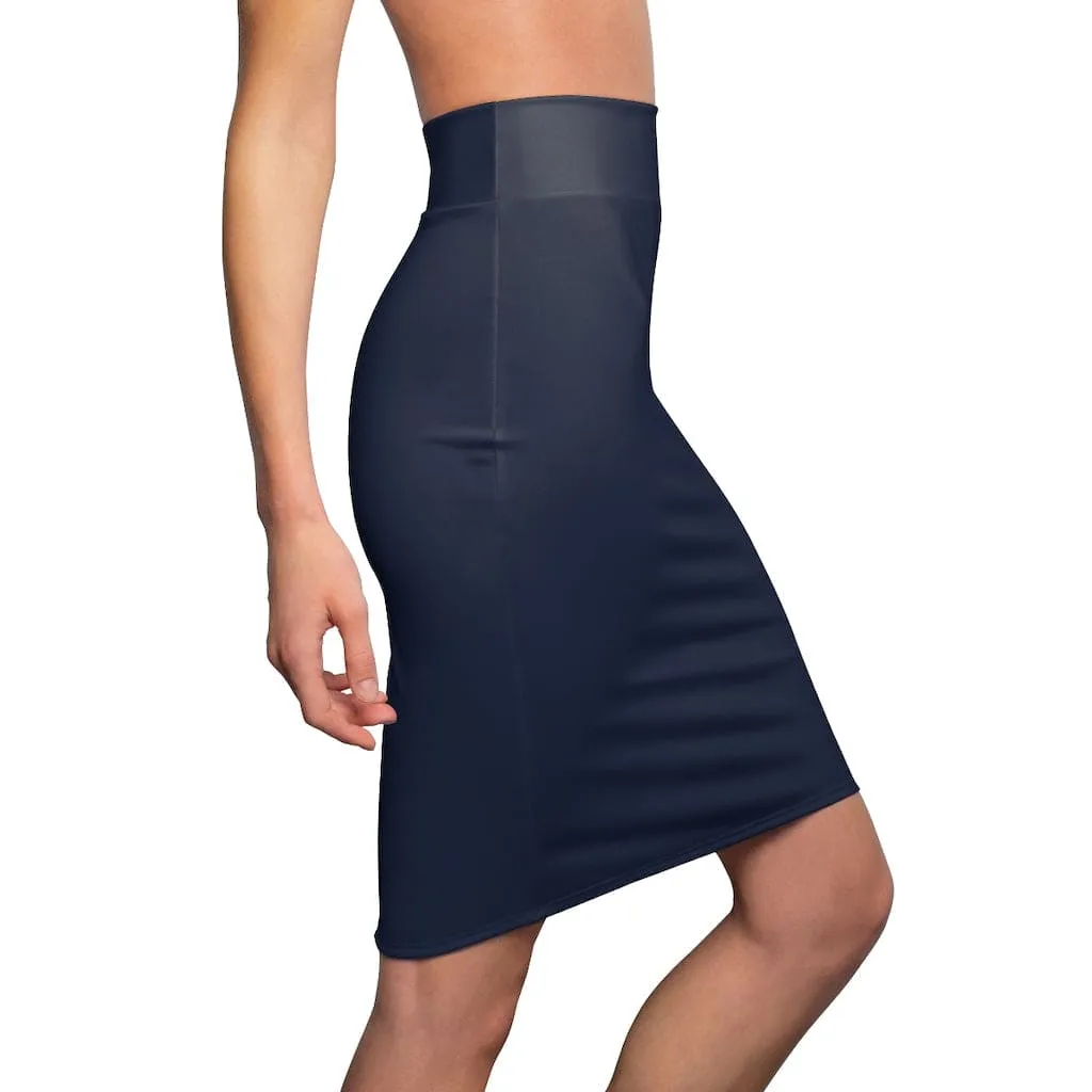 Womens Skirt - Navy Blue Pencil Skirt