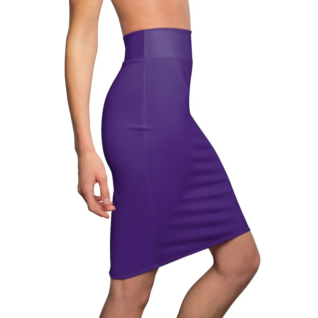 Womens Skirt - Purple Pencil Skirt