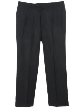 Wool Pinstriped Trousers - W35 L29