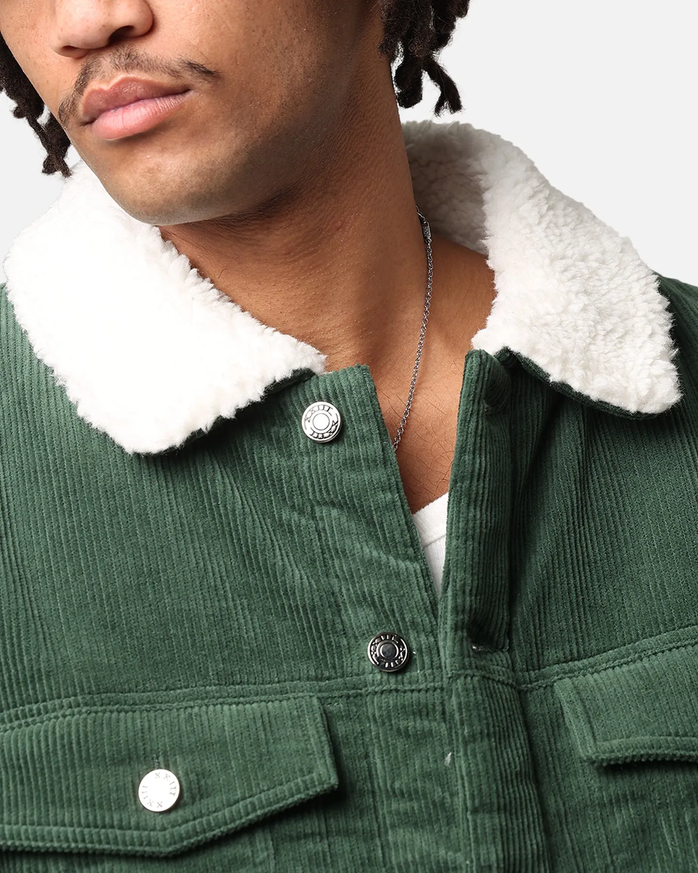 XXIII Chelsea Corduroy Sherpa Jacket Dark Green