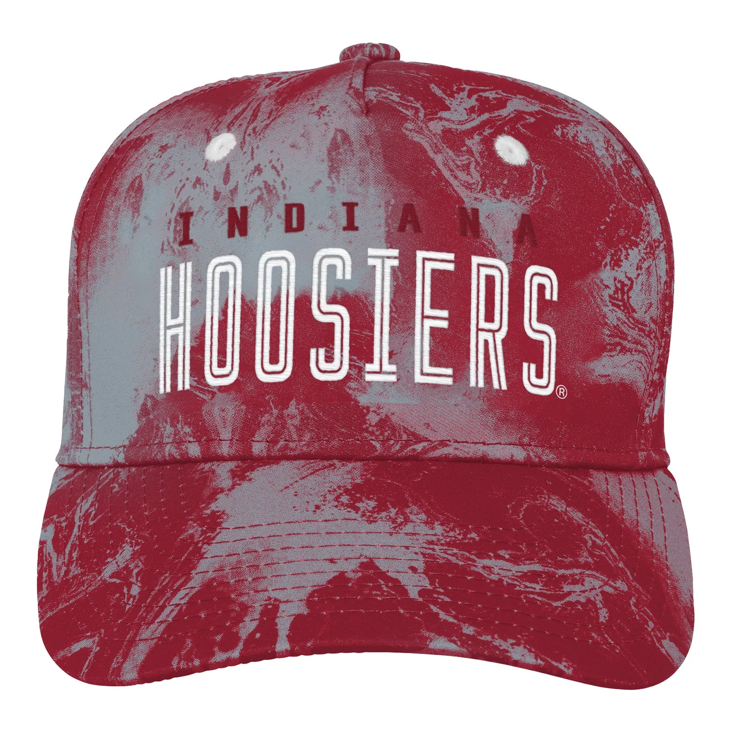 Youth Indiana Hoosiers Redzone Marbled Crimson Adjustable Hat